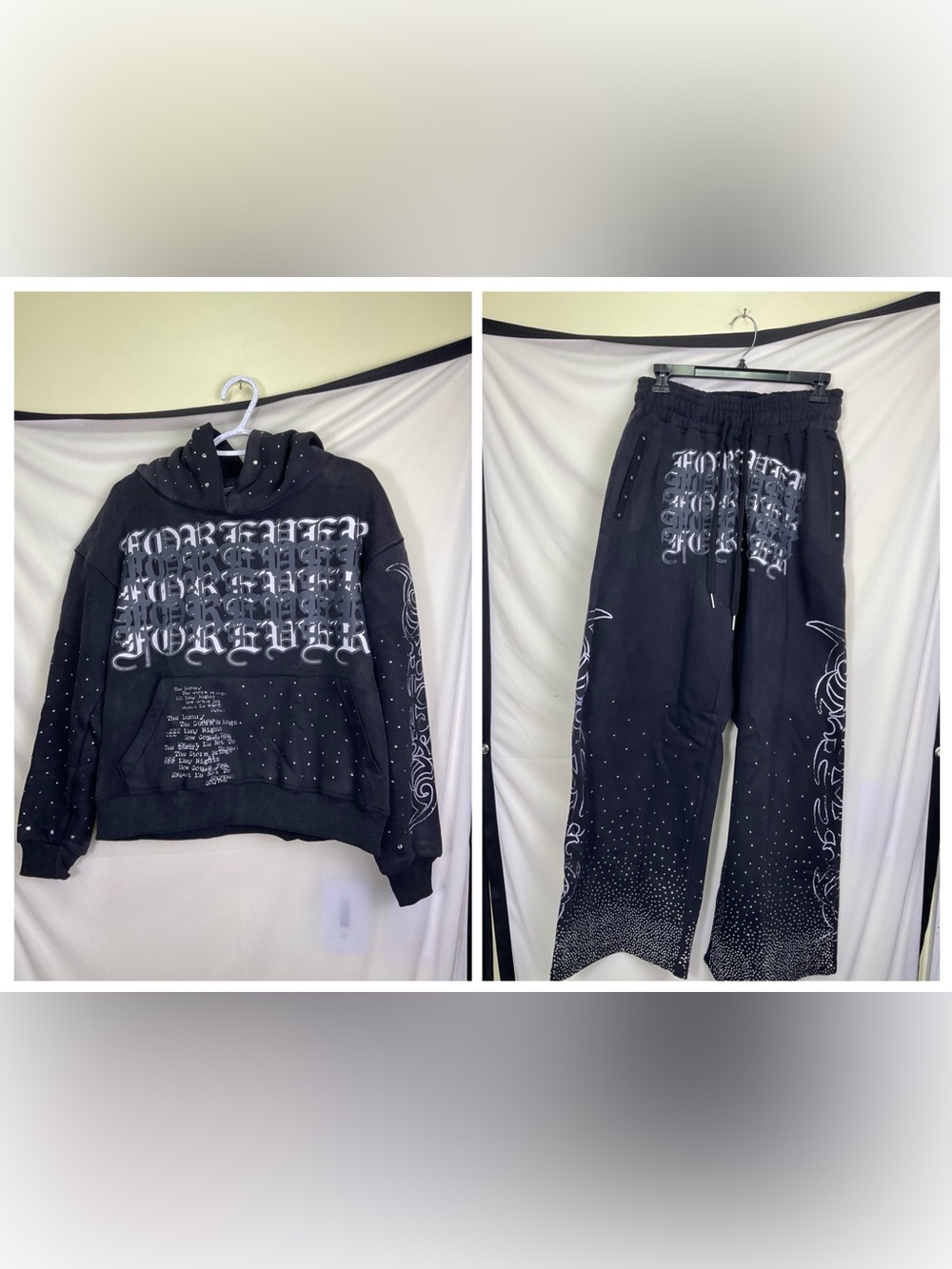 Onyx Stardust Sweatsuit- Black
